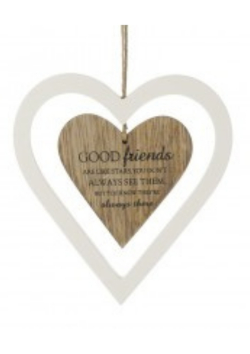 Hanging Heart Decoration - Good Friends - Heaven Sends